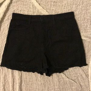 American Apparel black cut off high waist short